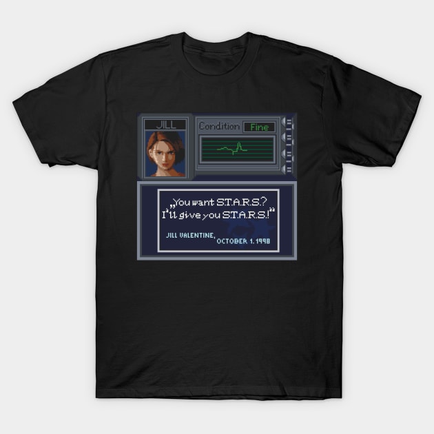 Resident Evil Pixel Art T-Shirt by AlleenasPixels